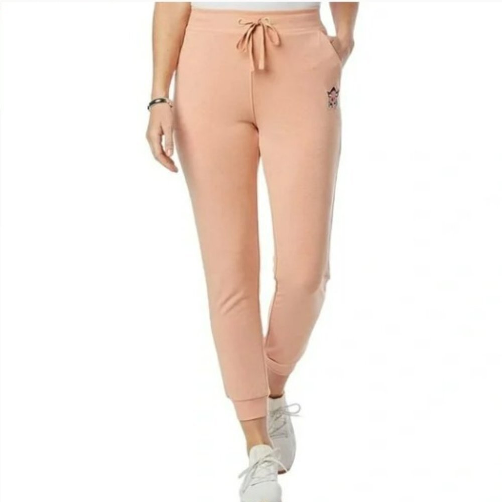 Badgley Mischka Baby French Terry Jogger Pant, NWT, Dusty Coral - XL,1X,2X ONLY